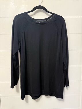 Eileen Fisher Thin Sweater Women’s XL Black 100% Merino Wool Capsule Long Sleeve